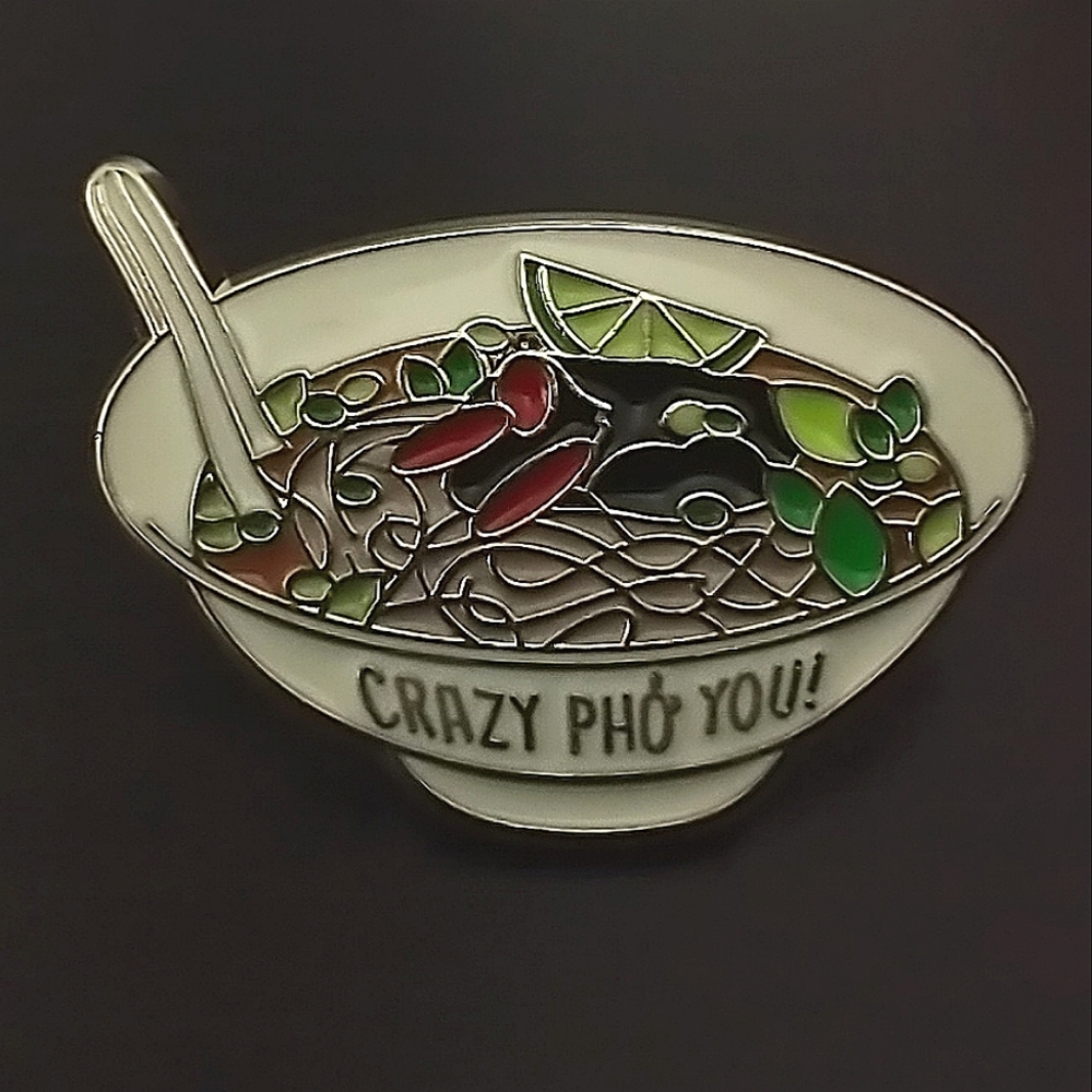 🧁 3/$30 Crazy Phở You Bowl of Soup Noodles Enamel Pin NEW